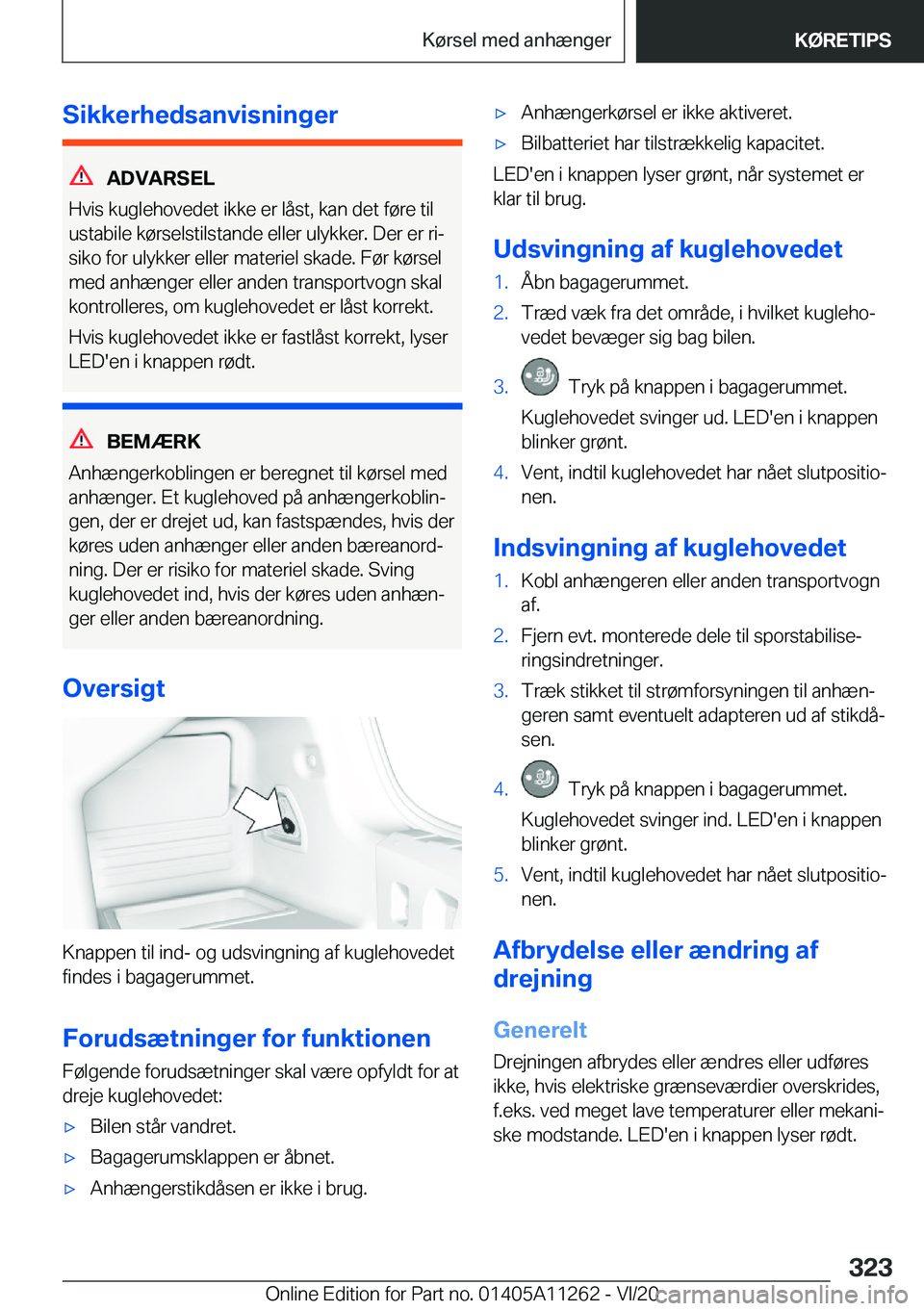 BMW 4 SERIES COUPE 2021  InstruktionsbØger (in Danish) �S�i�k�k�e�r�h�e�d�s�a�n�v�i�s�n�i�n�g�e�r
�A�D�V�A�R�S�E�L
�H�v�i�s��k�u�g�l�e�h�o�v�e�d�e�t��i�k�k�e��e�r��l�å�s�t�,��k�a�n��d�e�t��f�