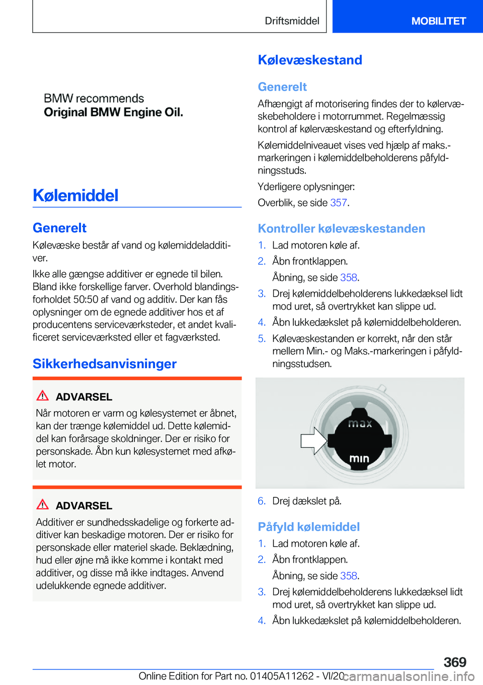 BMW 4 SERIES COUPE 2021  InstruktionsbØger (in Danish) �K�