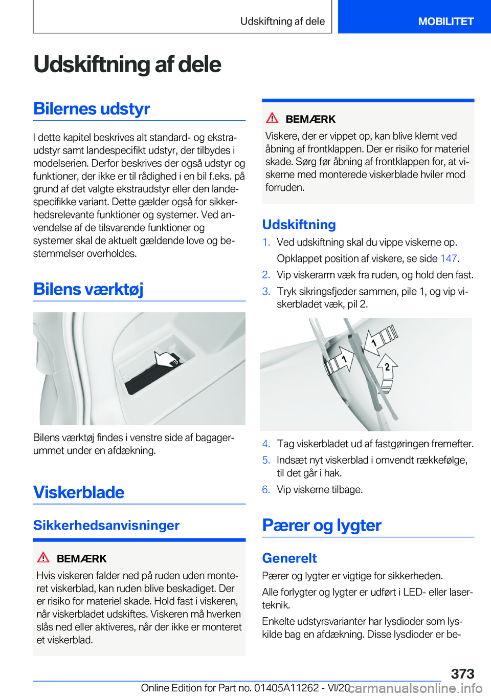 BMW 4 SERIES COUPE 2021  InstruktionsbØger (in Danish) �U�d�s�k�i�f�t�n�i�n�g��a�f��d�e�l�e�B�i�l�e�r�n�e�s��u�d�s�t�y�r
�I��d�e�t�t�e��k�a�p�i�t�e�l��b�e�s�k�r�i�v�e�s��a�l�t��s�t�a�n�d�a�r�d�-��o�g��e�k�s�t�r�aj
�u�d�s�t�y�r��s�a�m�t��l�a�n