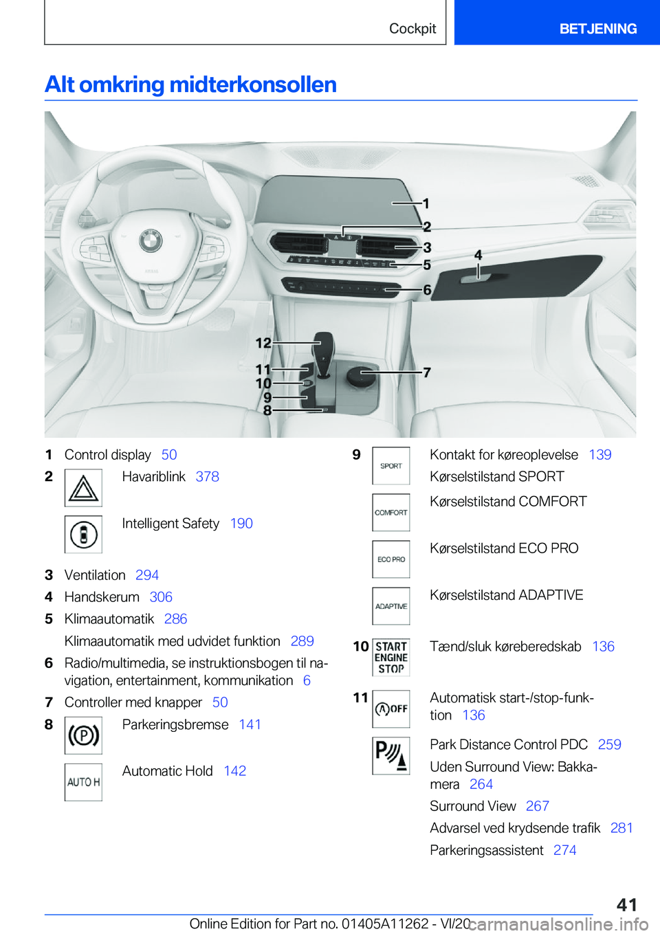 BMW 4 SERIES COUPE 2021  InstruktionsbØger (in Danish) �A�l�t��o�m�k�r�i�n�g��m�i�d�t�e�r�k�o�n�s�o�l�l�e�n�1�C�o�n�t�r�o�l��d�i�s�p�l�a�y\_�5�0�2�H�a�v�a�r�i�b�l�i�n�k\_�3�7�8�I�n�t�e�l�l�i�g�e�n�t��S�a�f�e�t�y\_ �1�9�0�3�V�e�n�t�i�l�a�t�i�o�n