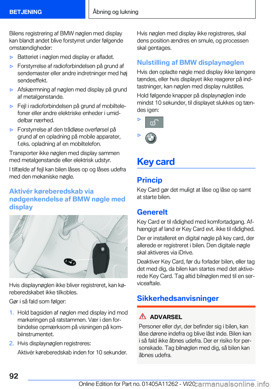 BMW 4 SERIES COUPE 2021  InstruktionsbØger (in Danish) �B�i�l�e�n�s��r�e�g�i�s�t�r�e�r�i�n�g��a�f��B�M�W��n�