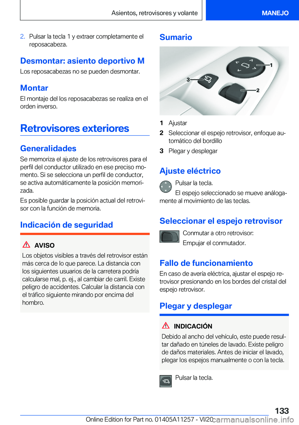 BMW 4 SERIES COUPE 2021  Manuales de Empleo (in Spanish) �2�.�P�u�l�s�a�r��l�a��t�e�c�l�a��1��y��e�x�t�r�a�e�r��c�o�m�p�l�e�t�a�m�e�n�t�e��e�l
�r�e�p�o�s�a�c�a�b�e�z�a�.
�D�e�s�m�o�n�t�a�r�:��a�s�i�e�n�t�o��d�e�p�o�r�t�i�v�o��M
�L�o�s��r�e�p�o�s�