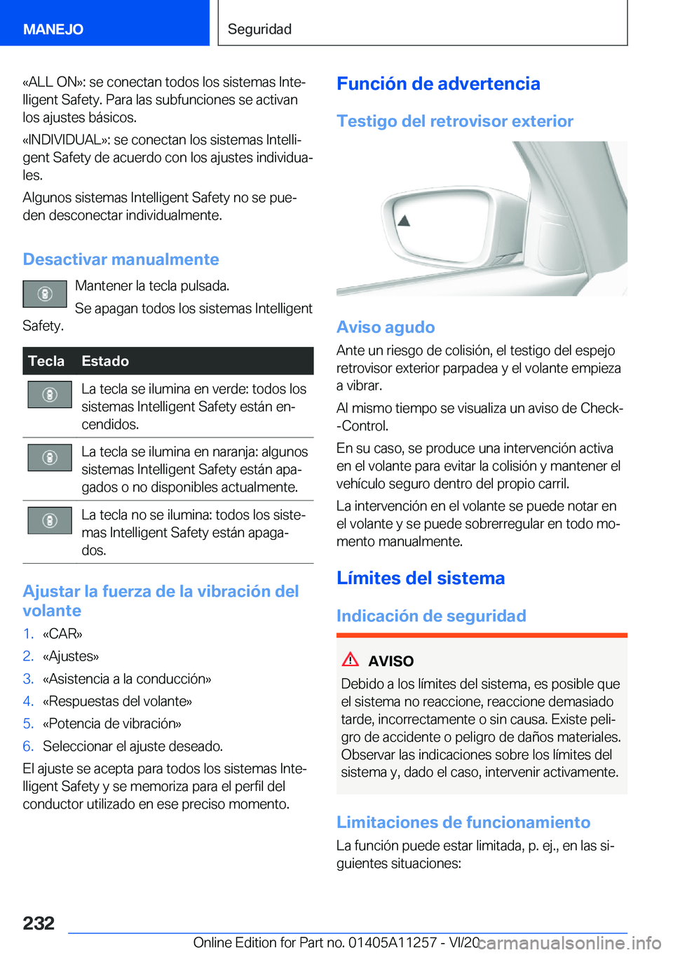 BMW 4 SERIES COUPE 2021  Manuales de Empleo (in Spanish) �«�A�L�L��O�N�{�:��s�e��c�o�n�e�c�t�a�n��t�o�d�o�s��l�o�s��s�i�s�t�e�m�a�s��I�n�t�eª
�l�l�i�g�e�n�t��S�a�f�e�t�y�.��P�a�r�a��l�a�s��s�u�b�f�u�n�c�i�o�n�e�s��s�e��a�c�t�i�v�a�n
�l�o�s�