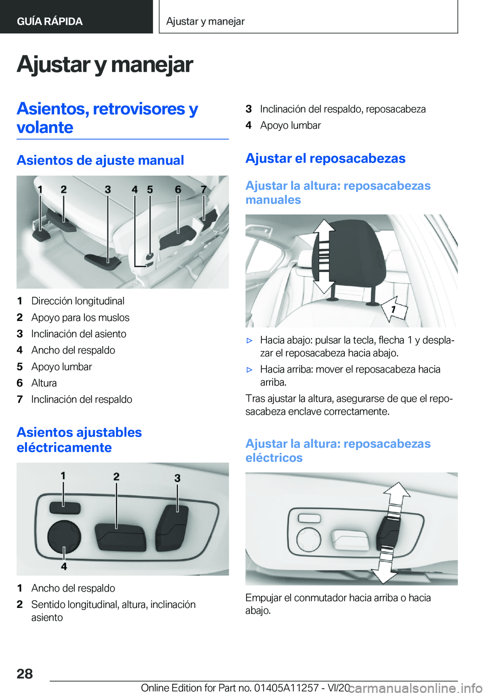 BMW 4 SERIES COUPE 2021  Manuales de Empleo (in Spanish) �A�j�u�s�t�a�r��y��m�a�n�e�j�a�r�A�s�i�e�n�t�o�s�,��r�e�t�r�o�v�i�s�o�r�e�s��y
�v�o�l�a�n�t�e
�A�s�i�e�n�t�o�s��d�e��a�j�u�s�t�e��m�a�n�u�a�l
�1�D�i�r�e�c�c�i�
