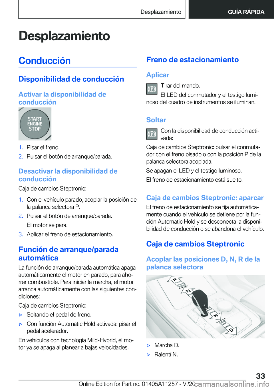 BMW 4 SERIES COUPE 2021  Manuales de Empleo (in Spanish) �D�e�s�p�l�a�z�a�m�i�e�n�t�o�C�o�n�d�u�c�c�i�