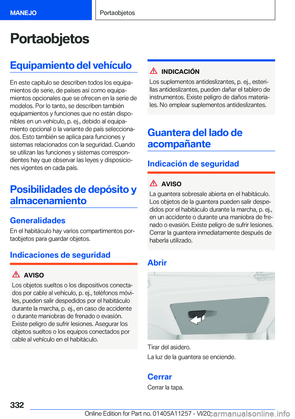 BMW 4 SERIES COUPE 2021  Manuales de Empleo (in Spanish) �P�o�r�t�a�o�b�j�e�t�o�s�E�q�u�i�p�a�m�i�e�n�t�o��d�e�l��v�e�h�