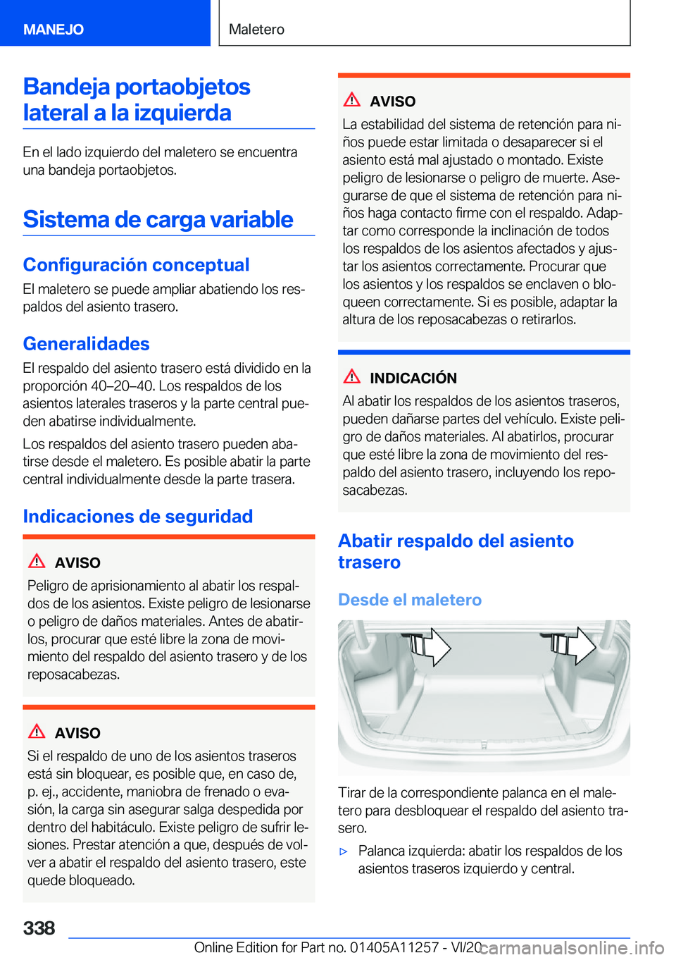 BMW 4 SERIES COUPE 2021  Manuales de Empleo (in Spanish) �B�a�n�d�e�j�a��p�o�r�t�a�o�b�j�e�t�o�s�l�a�t�e�r�a�l��a��l�a��i�z�q�u�i�e�r�d�a
�E�n��e�l��l�a�d�o��i�z�q�u�i�e�r�d�o��d�e�l��m�a�l�e�t�e�r�o��s�e��e�n�c�u�e�n�t�r�a
�u�n�a��b�a�n�d�e�j�a