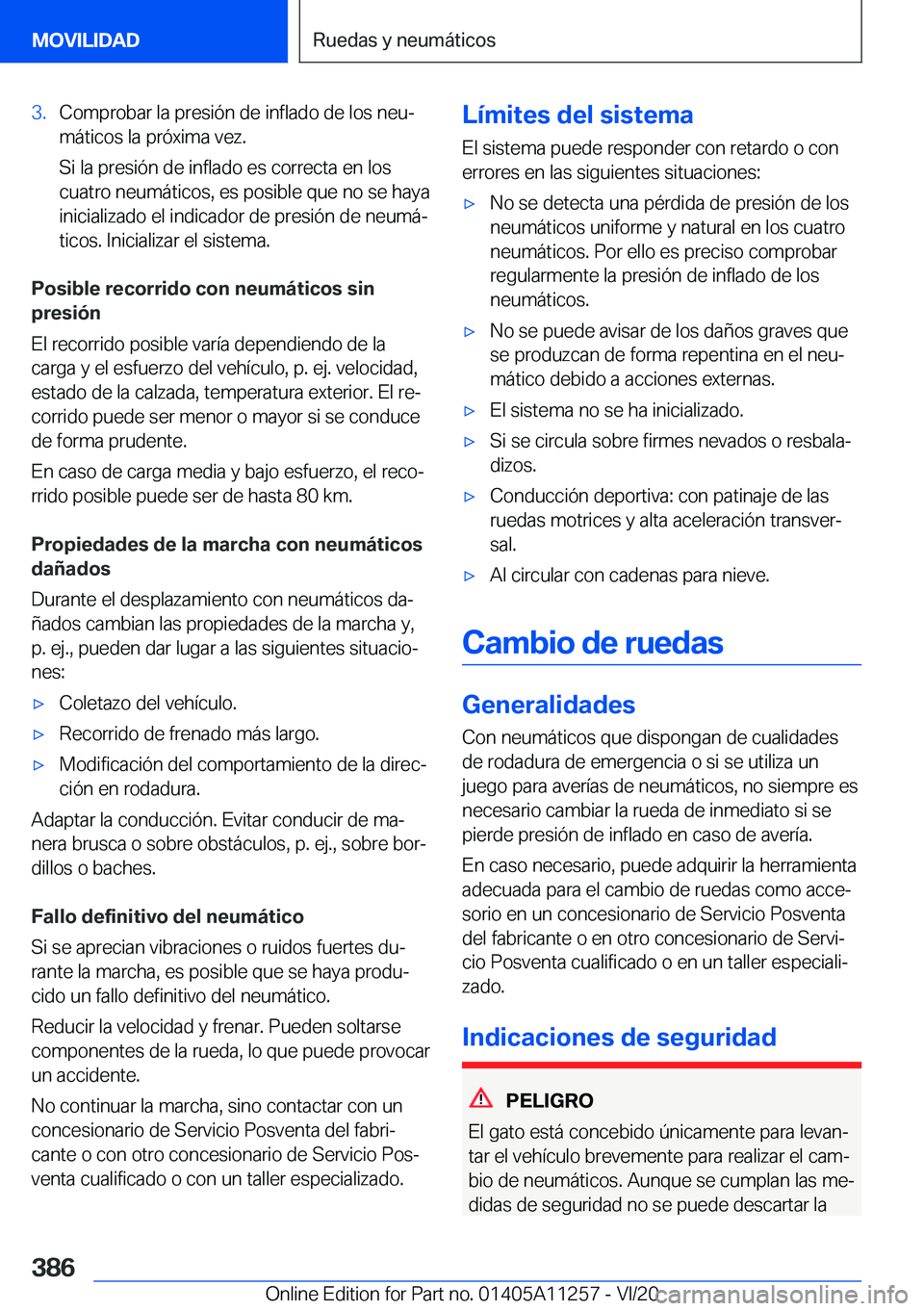 BMW 4 SERIES COUPE 2021  Manuales de Empleo (in Spanish) �3�.�C�o�m�p�r�o�b�a�r��l�a��p�r�e�s�i�