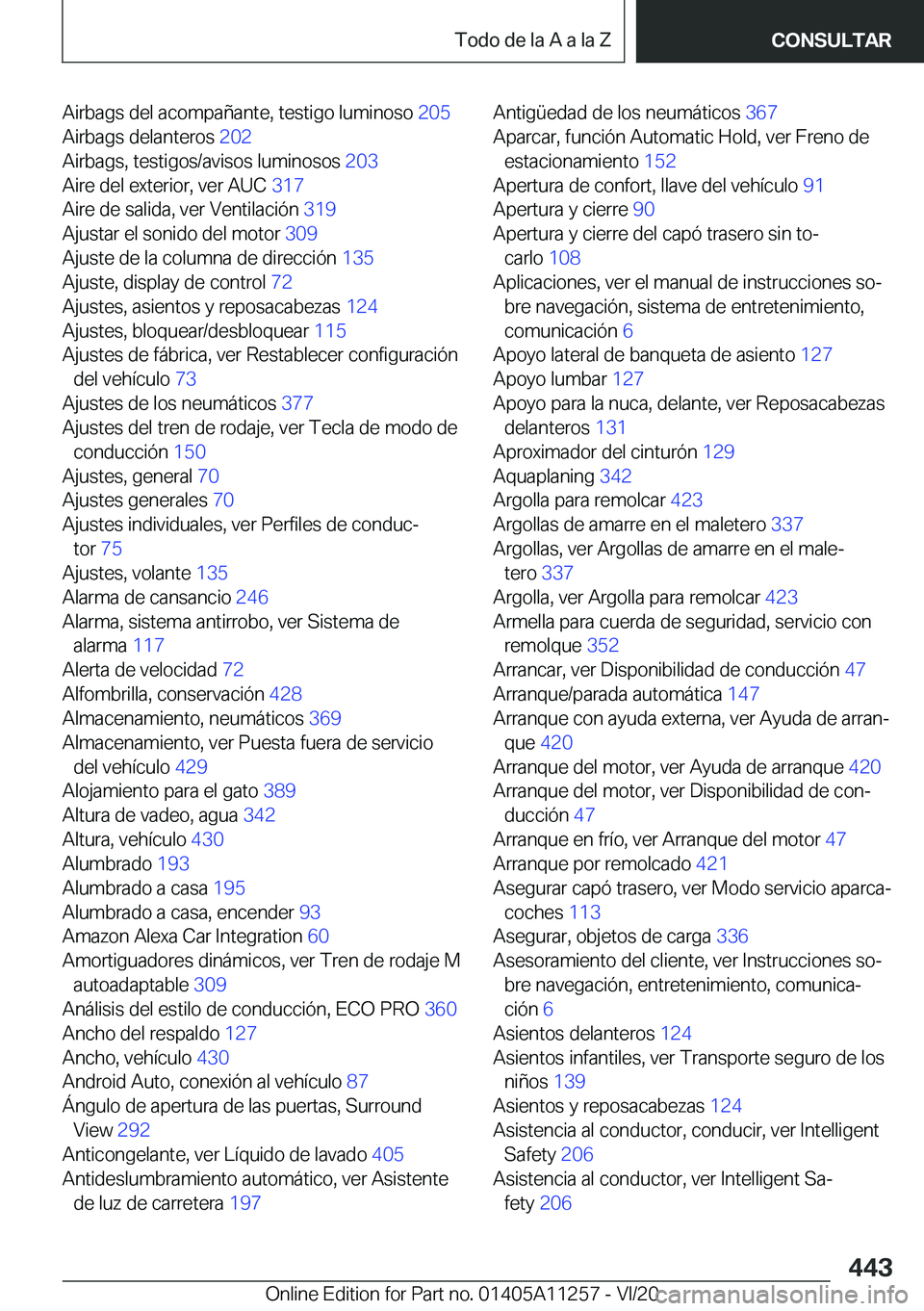 BMW 4 SERIES COUPE 2021  Manuales de Empleo (in Spanish) �A�i�r�b�a�g�s��d�e�l��a�c�o�m�p�a�
