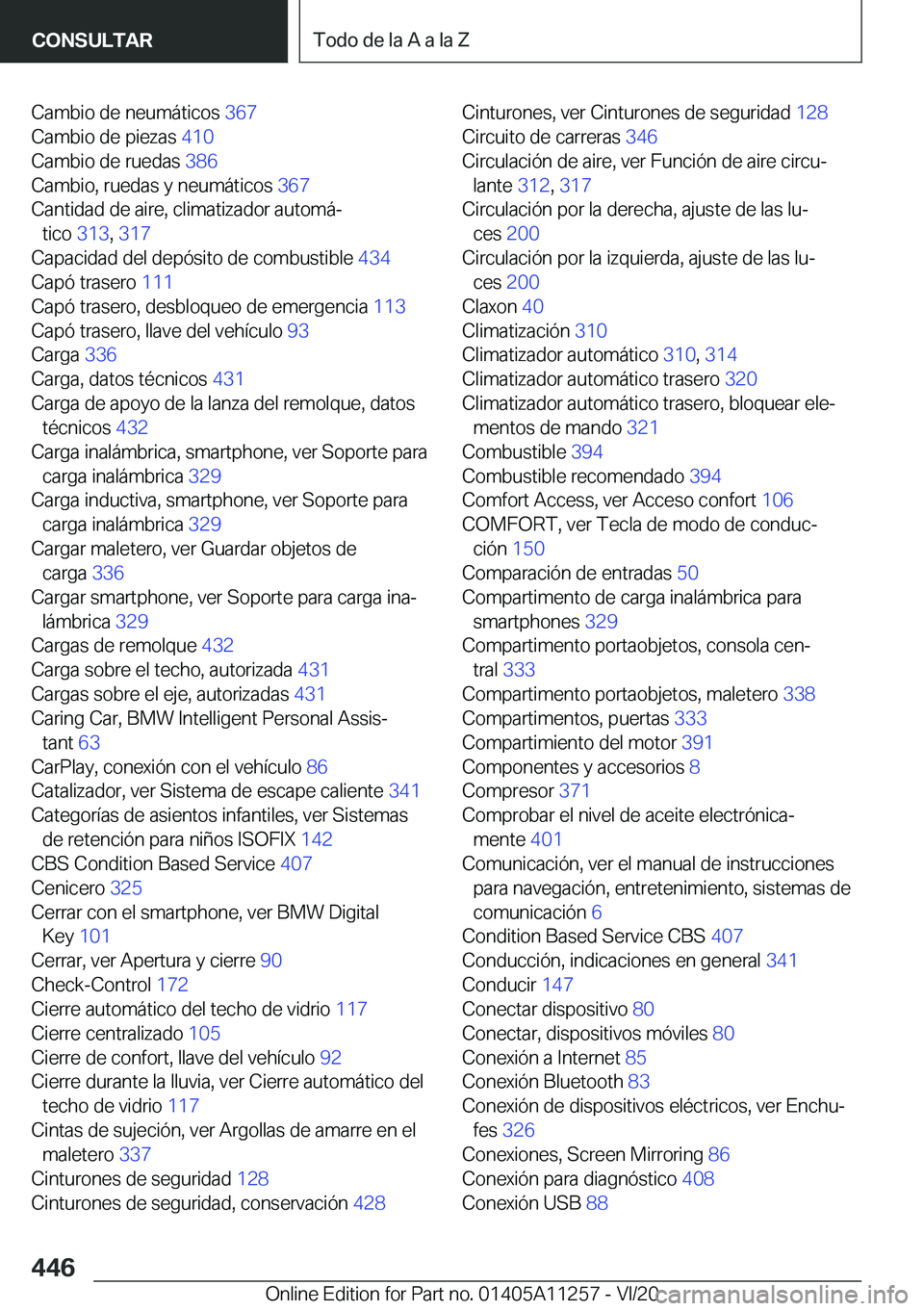 BMW 4 SERIES COUPE 2021  Manuales de Empleo (in Spanish) �C�a�m�b�i�o��d�e��n�e�u�m�á�t�i�c�o�s��3�6�7�
�C�a�m�b�i�o��d�e��p�i�e�z�a�s� �4�1�0�
�C�a�m�b�i�o��d�e��r�u�e�d�a�s� �3�8�6�
�C�a�m�b�i�o�,��r�u�e�d�a�s��y��n�e�u�m�á�t�i�c�o�s� �3