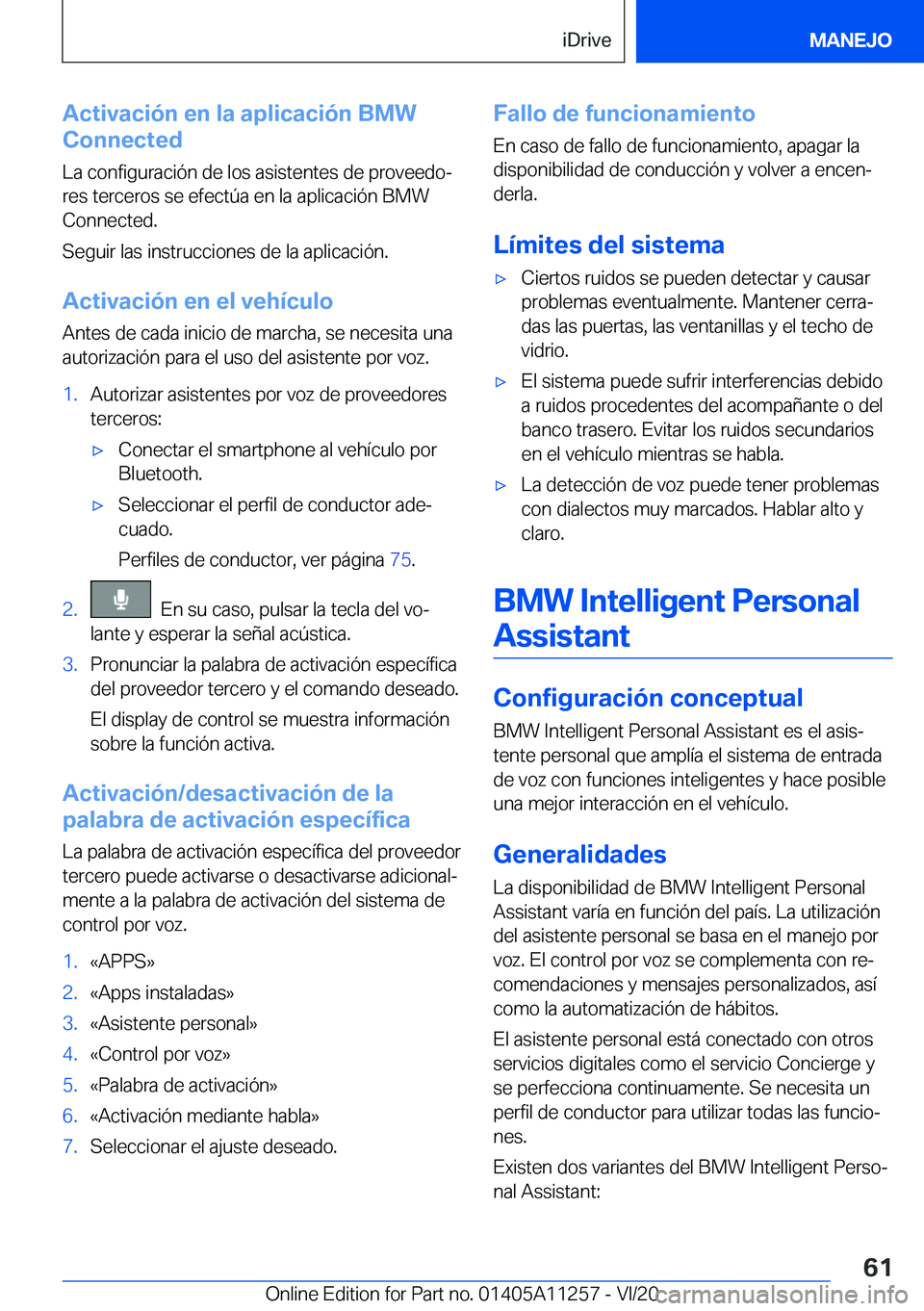 BMW 4 SERIES COUPE 2021  Manuales de Empleo (in Spanish) �A�c�t�i�v�a�c�i�