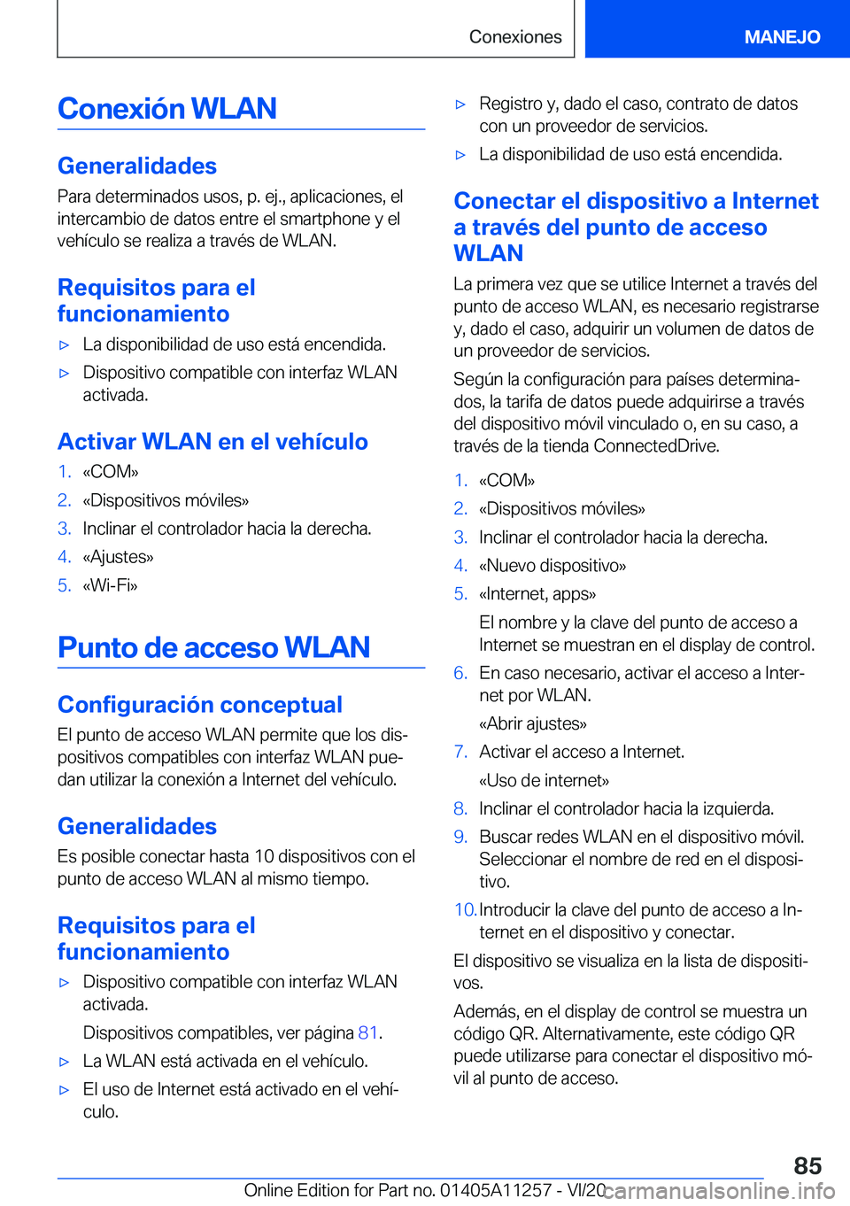 BMW 4 SERIES COUPE 2021  Manuales de Empleo (in Spanish) �C�o�n�e�x�i�