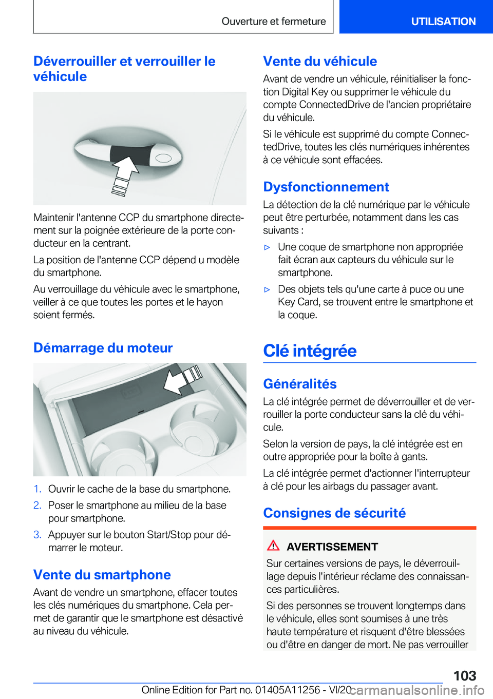 BMW 4 SERIES COUPE 2021  Notices Demploi (in French) �D�é�v�e�r�r�o�u�i�l�l�e�r��e�t��v�e�r�r�o�u�i�l�l�e�r��l�e
�v�é�h�i�c�u�l�e
�M�a�i�n�t�e�n�i�r��l�'�a�n�t�e�n�n�e��C�C�P��d�u��s�m�a�r�t�p�h�o�n�e��d�i�r�e�c�t�ej
�m�e�n�t��s�u�r��l�