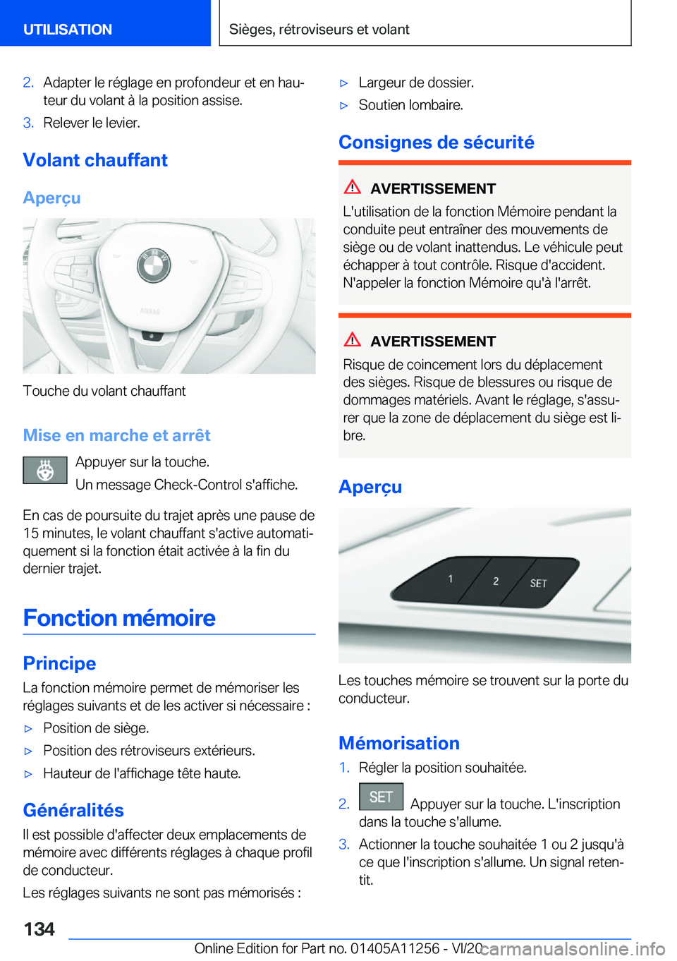 BMW 4 SERIES COUPE 2021  Notices Demploi (in French) �2�.�A�d�a�p�t�e�r��l�e��r�é�g�l�a�g�e��e�n��p�r�o�f�o�n�d�e�u�r��e�t��e�n��h�a�uj�t�e�u�r��d�u��v�o�l�a�n�t��
