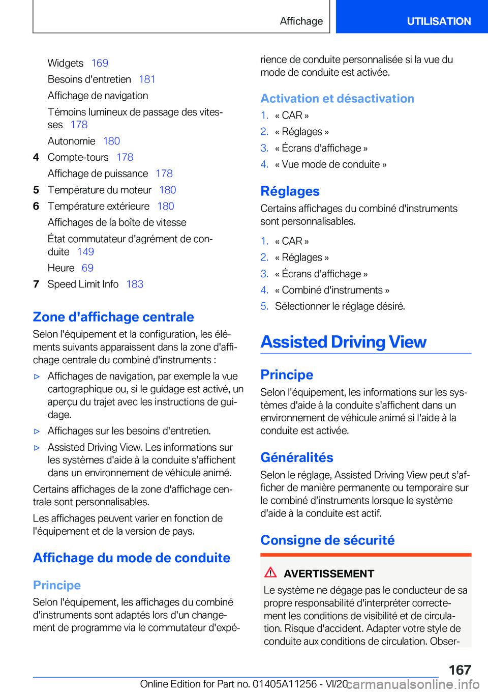BMW 4 SERIES COUPE 2021  Notices Demploi (in French) �W�i�d�g�e�t�s\_�1�6�9
�B�e�s�o�i�n�s��d�'�e�n�t�r�e�t�i�e�n\_ �1�8�1
�A�f�f�i�c�h�a�g�e��d�e��n�a�v�i�g�a�t�i�o�n
�T�é�m�o�i�n�s��l�u�m�i�n�e�u�x��d�e��p�a�s�s�a�g�e��d�e�s��v�i�t�e�