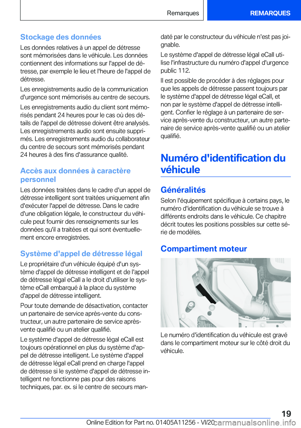 BMW 4 SERIES COUPE 2021  Notices Demploi (in French) �S�t�o�c�k�a�g�e��d�e�s��d�o�n�n�é�e�s
�L�e�s��d�o�n�n�é�e�s��r�e�l�a�t�i�v�e�s��