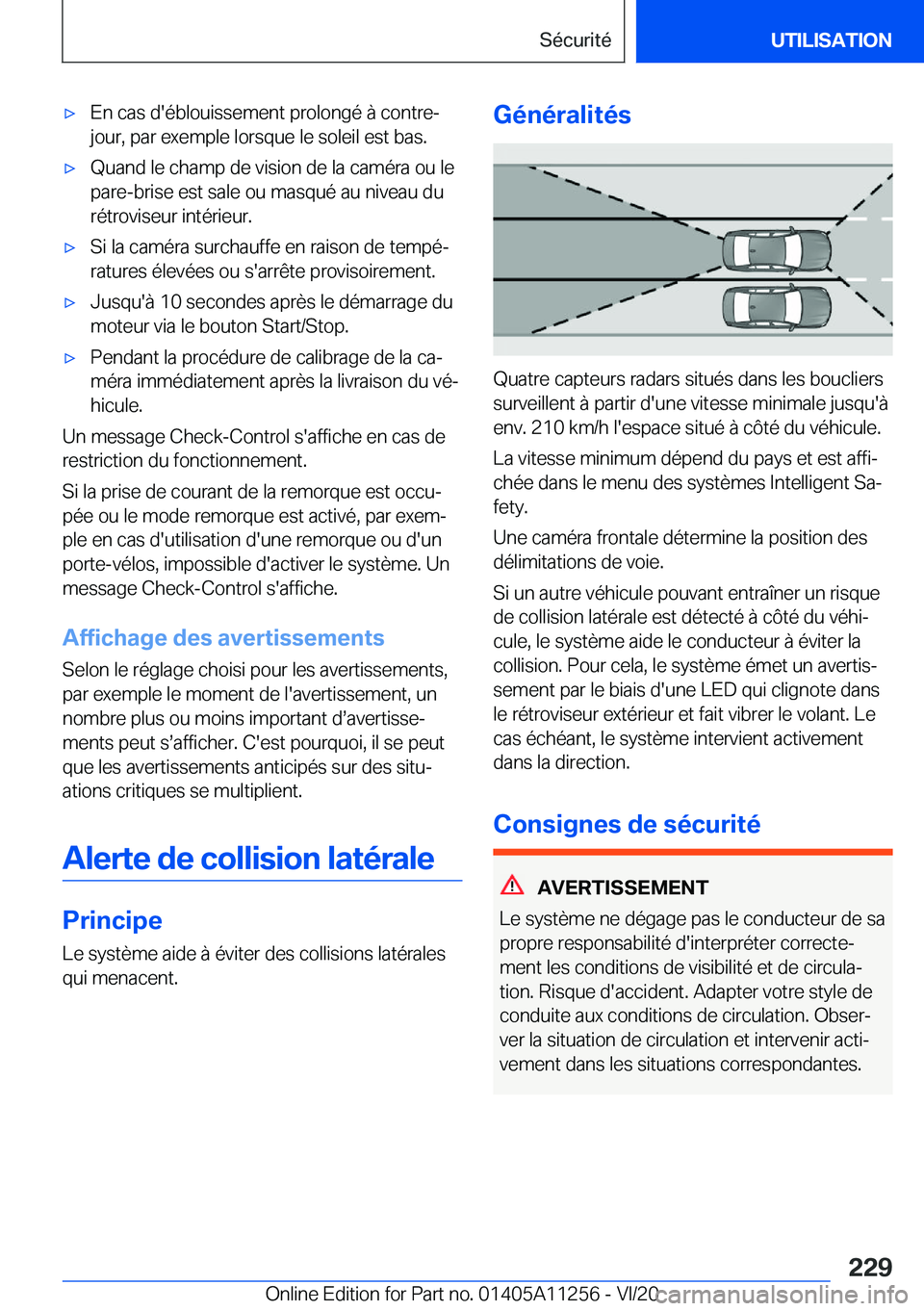 BMW 4 SERIES COUPE 2021  Notices Demploi (in French) 'x�E�n��c�a�s��d�'�é�b�l�o�u�i�s�s�e�m�e�n�t��p�r�o�l�o�n�g�é��