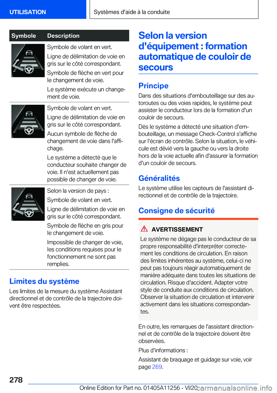 BMW 4 SERIES COUPE 2021  Notices Demploi (in French) �S�y�m�b�o�l�e�D�e�s�c�r�i�p�t�i�o�n�S�y�m�b�o�l�e��d�e��v�o�l�a�n�t��e�n��v�e�r�t�.
�L�i�g�n�e��d�e��d�é�l�i�m�i�t�a�t�i�o�n��d�e��v�o�i�e��e�n
�g�r�i�s��s�u�r��l�e��c�