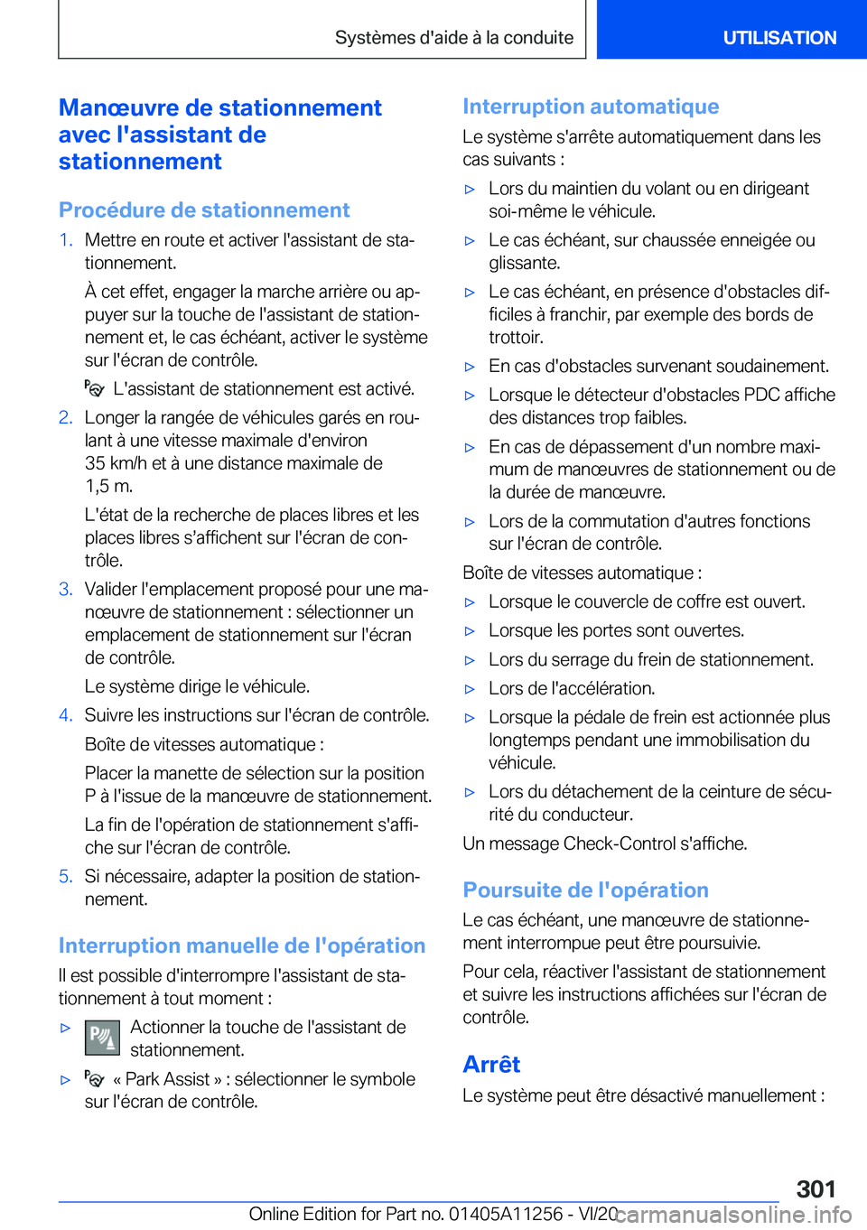 BMW 4 SERIES COUPE 2021  Notices Demploi (in French) �M�a�n�