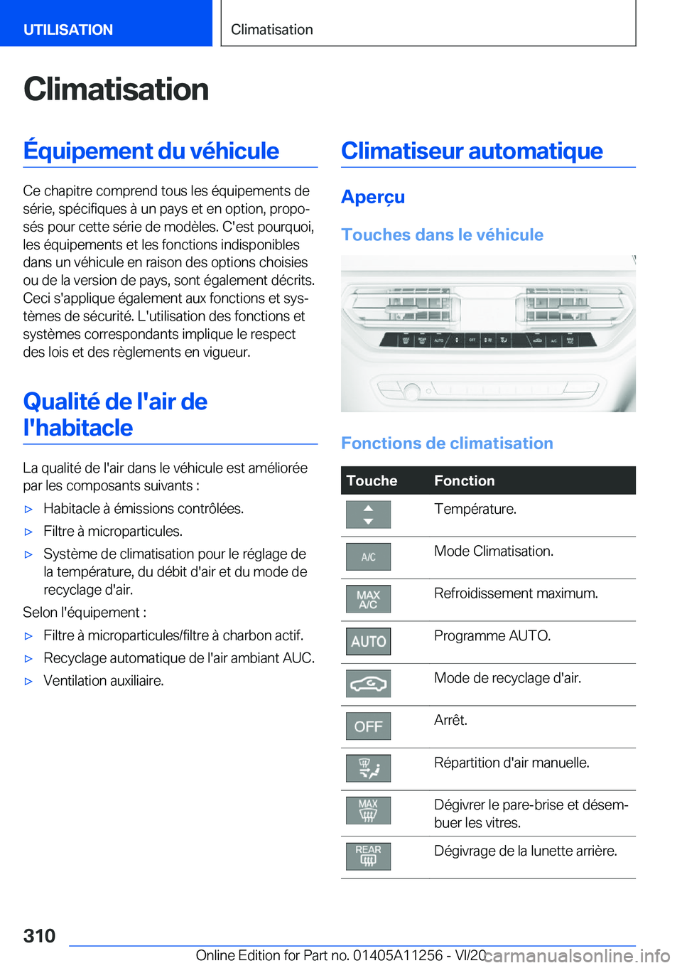BMW 4 SERIES COUPE 2021  Notices Demploi (in French) �C�l�i�m�a�t�i�s�a�t�i�o�n�
