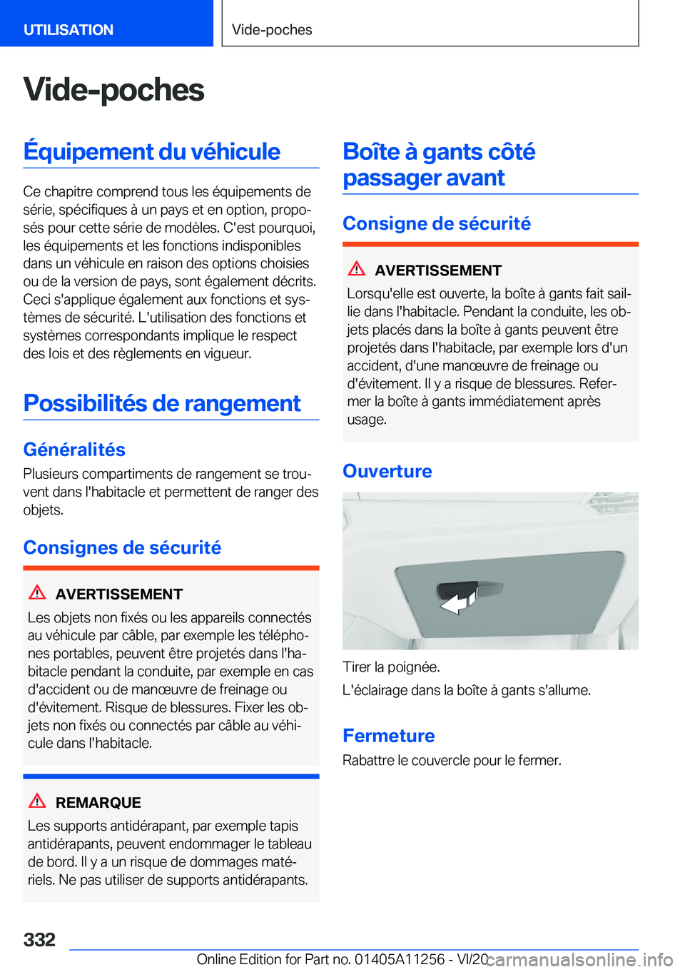 BMW 4 SERIES COUPE 2021  Notices Demploi (in French) �V�i�d�e�-�p�o�c�h�e�s�