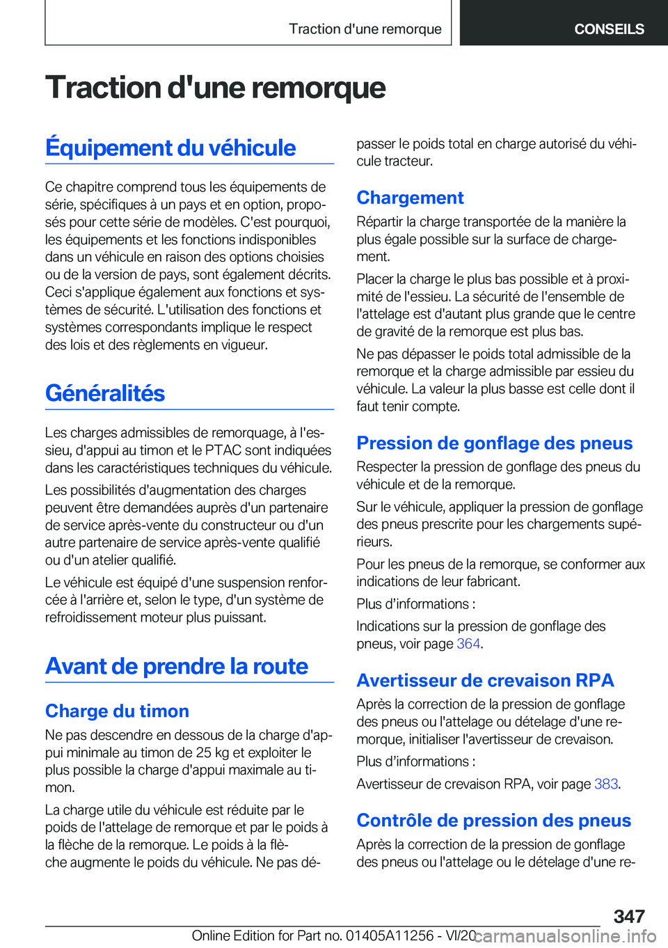 BMW 4 SERIES COUPE 2021  Notices Demploi (in French) �T�r�a�c�t�i�o�n��d�'�u�n�e��r�e�m�o�r�q�u�e�