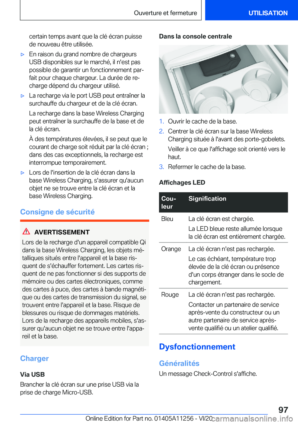 BMW 4 SERIES COUPE 2021  Notices Demploi (in French) �c�e�r�t�a�i�n��t�e�m�p�s��a�v�a�n�t��q�u�e��l�a��c�l�é��é�c�r�a�n��p�u�i�s�s�e
�d�e��n�o�u�v�e�a�u��ê�t�r�e��u�t�i�l�i�s�é�e�.'x�E�n��r�a�i�s�o�n��d�u��g�r�a�n�d��n�o�m�b�r�e��