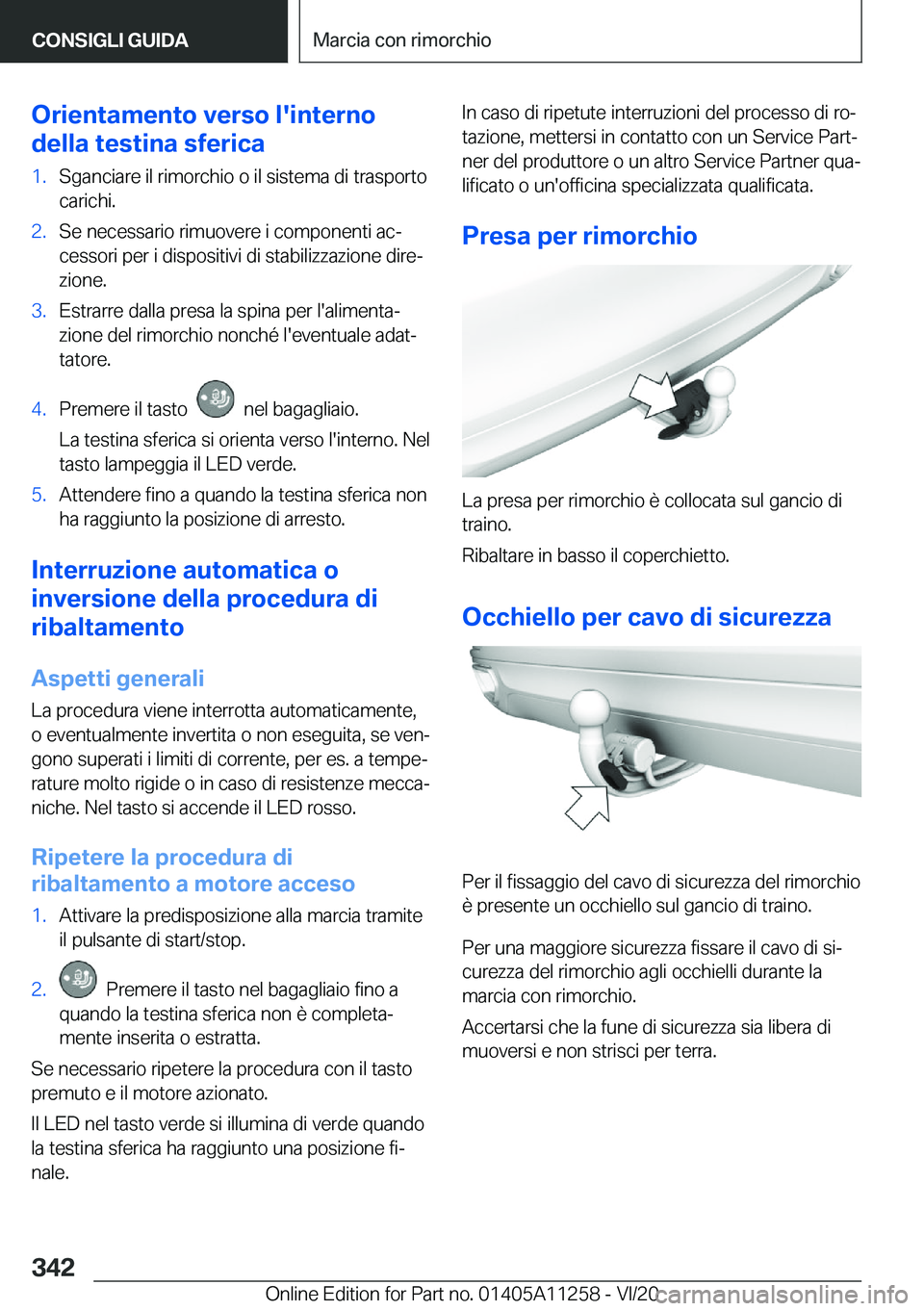 BMW 4 SERIES COUPE 2021  Libretti Di Uso E manutenzione (in Italian) �O�r�i�e�n�t�a�m�e�n�t�o��v�e�r�s�o��l�'�i�n�t�e�r�n�o
�d�e�l�l�a��t�e�s�t�i�n�a��s�f�e�r�i�c�a�1�.�S�g�a�n�c�i�a�r�e��i�l��r�i�m�o�r�c�h�i�o��o��i�l��s�i�s�t�e�m�a��d�i��t�r�a�s�p�o�r�