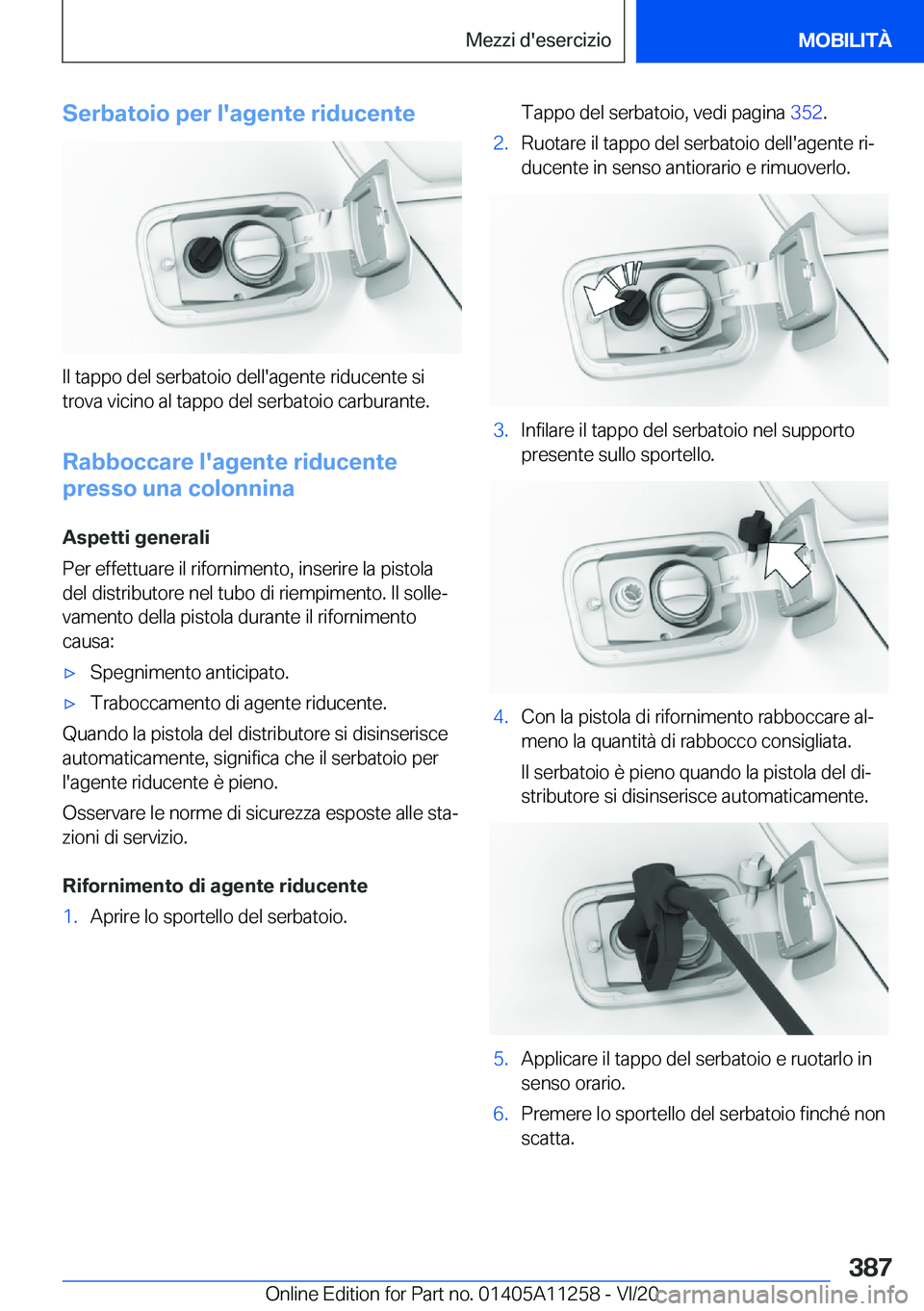 BMW 4 SERIES COUPE 2021  Libretti Di Uso E manutenzione (in Italian) �S�e�r�b�a�t�o�i�o��p�e�r��l�'�a�g�e�n�t�e��r�i�d�u�c�e�n�t�e
�I�l��t�a�p�p�o��d�e�l��s�e�r�b�a�t�o�i�o��d�e�l�l�'�a�g�e�n�t�e��r�i�d�u�c�e�n�t�e��s�i�t�r�o�v�a��v�i�c�i�n�o��a�l��