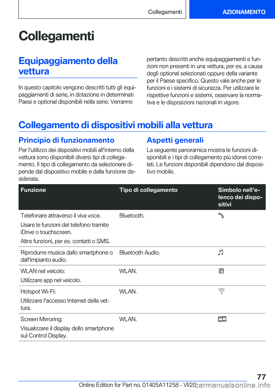 BMW 4 SERIES COUPE 2021  Libretti Di Uso E manutenzione (in Italian) �C�o�l�l�e�g�a�m�e�n�t�i�E�q�u�i�p�a�g�g�i�a�m�e�n�t�o��d�e�l�l�a�v�e�t�t�u�r�a
�I�n��q�u�e�s�t�o��c�a�p�i�t�o�l�o��v�e�n�g�o�n�o��d�e�s�c�r�i�t�t�i��t�u�t�t�i��g�l�i��e�q�u�iª
�p�a�g�g�i�a�