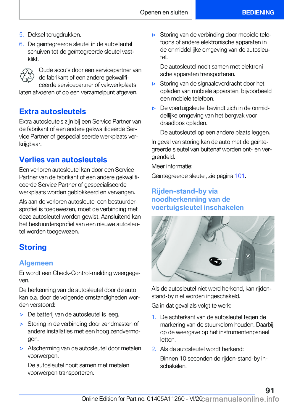 BMW 4 SERIES COUPE 2021  Instructieboekjes (in Dutch) �5�.�D�e�k�s�e�l��t�e�r�u�g�d�r�u�k�k�e�n�.�6�.�D�e��g�e�
