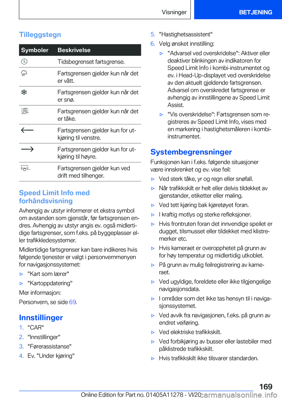BMW 4 SERIES COUPE 2021  InstruksjonsbØker (in Norwegian) �T�i�l�l�e�g�g�s�t�e�g�n�S�y�m�b�o�l�e�r�B�e�s�k�r�i�v�e�l�s�e��T�i�d�s�b�e�g�r�e�n�s�e�t��f�a�r�t�s�g�r�e�n�s�e�.��F�a�r�t�s�g�r�e�n�s�e�n��g�j�e�l�d�e�r��k�u�n��n�å�r��d�e�t
�e�r��v�å�t�t�