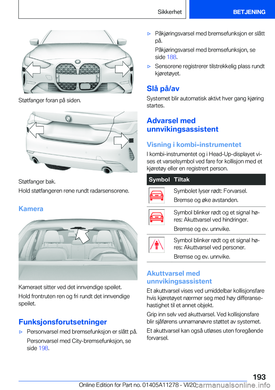 BMW 4 SERIES COUPE 2021  InstruksjonsbØker (in Norwegian) �S�t�