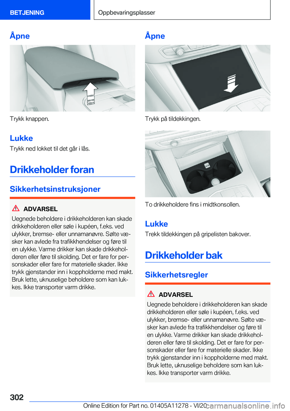 BMW 4 SERIES COUPE 2021  InstruksjonsbØker (in Norwegian) �