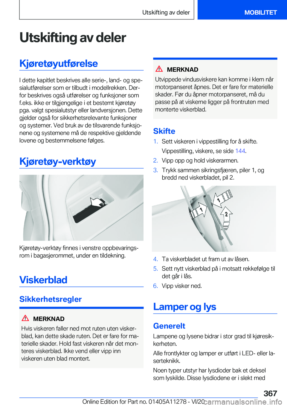 BMW 4 SERIES COUPE 2021  InstruksjonsbØker (in Norwegian) �U�t�s�k�i�f�t�i�n�g��a�v��d�e�l�e�r�K�j�