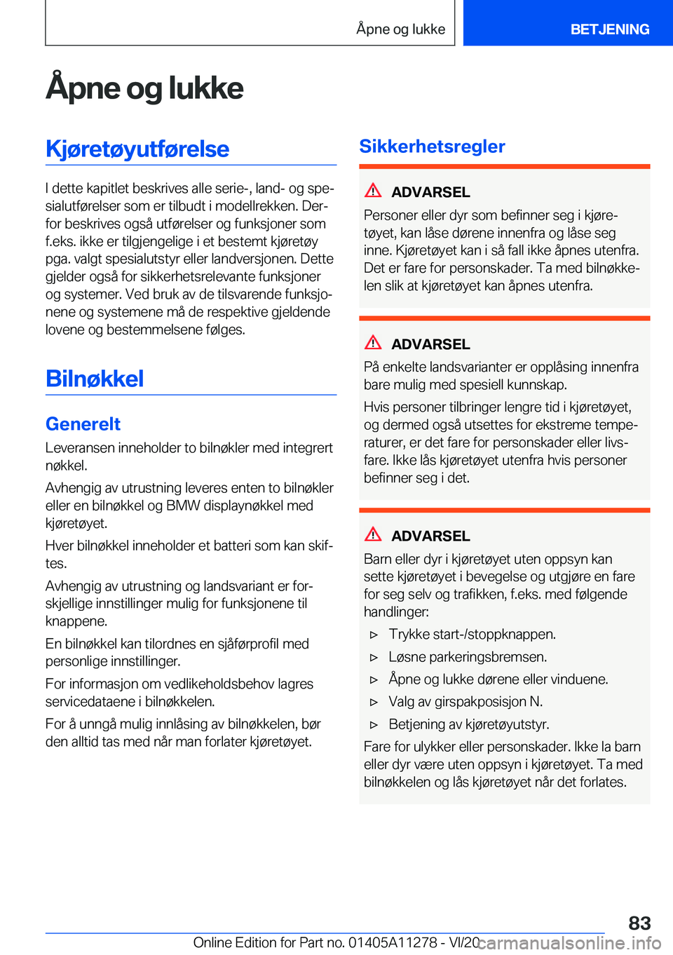 BMW 4 SERIES COUPE 2021  InstruksjonsbØker (in Norwegian) �