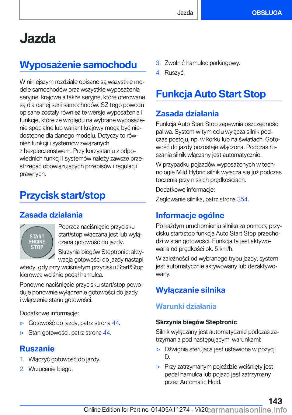 BMW 4 SERIES COUPE 2021  Instrukcja obsługi (in Polish) �J�a�z�d�a�W�y�p�o�s�a9�e�n�i�e��s�a�m�o�c�h�o�d�u
�W��n�i�n�i�e�j�s�z�y�m��r�o�z�d�z�i�a�l�e��o�p�i�s�a�n�e��s�