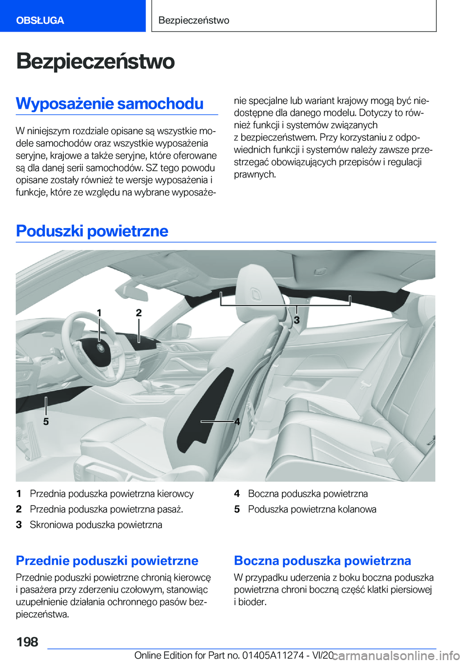 BMW 4 SERIES COUPE 2021  Instrukcja obsługi (in Polish) �B�e�z�p�i�e�c�z�e�