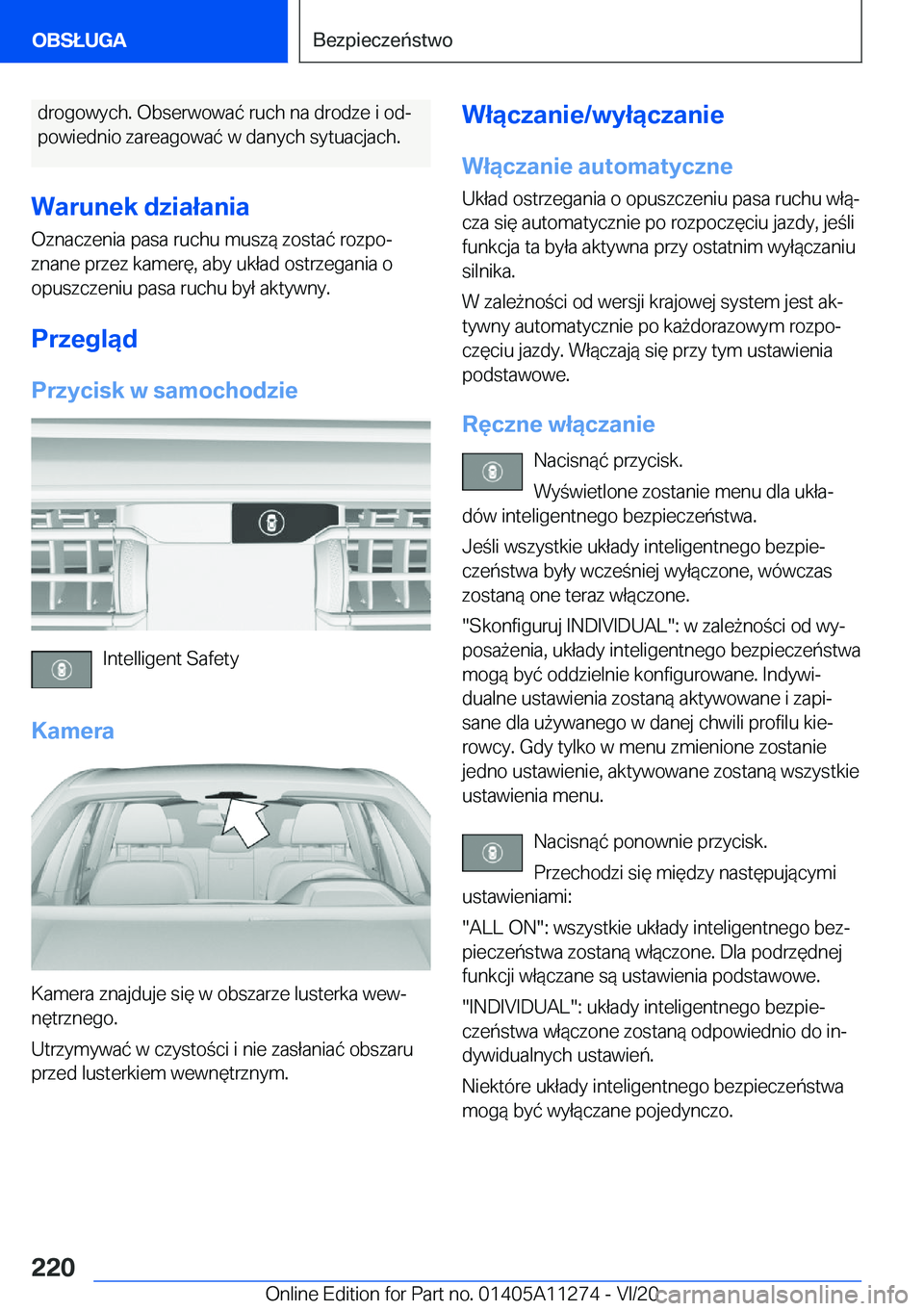 BMW 4 SERIES COUPE 2021  Instrukcja obsługi (in Polish) �d�r�o�g�o�w�y�c�h�.��O�b�s�e�r�w�o�w�a�