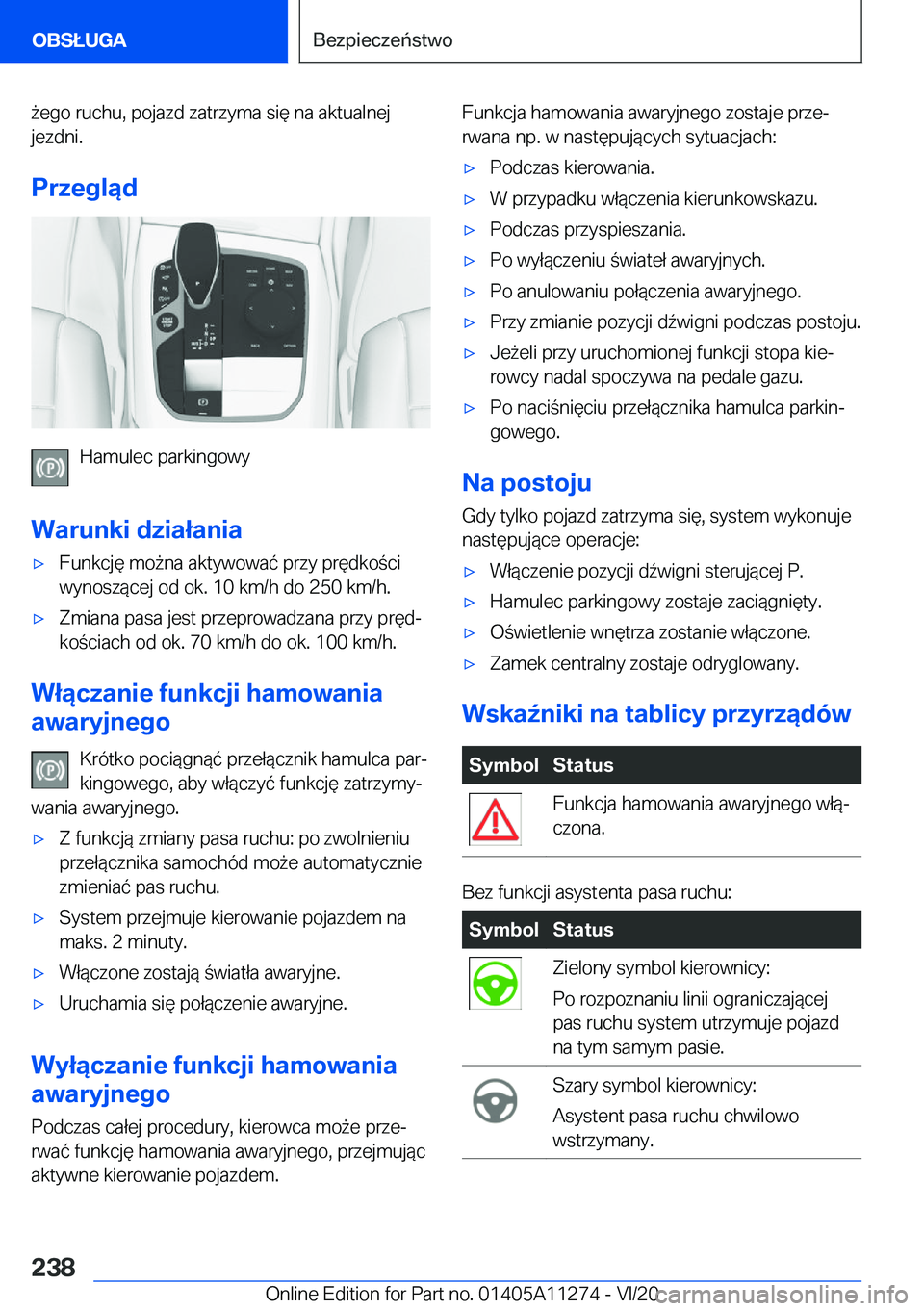 BMW 4 SERIES COUPE 2021  Instrukcja obsługi (in Polish) 9�e�g�o��r�u�c�h�u�,��p�o�j�a�z�d��z�a�t�r�z�y�m�a��s�i�