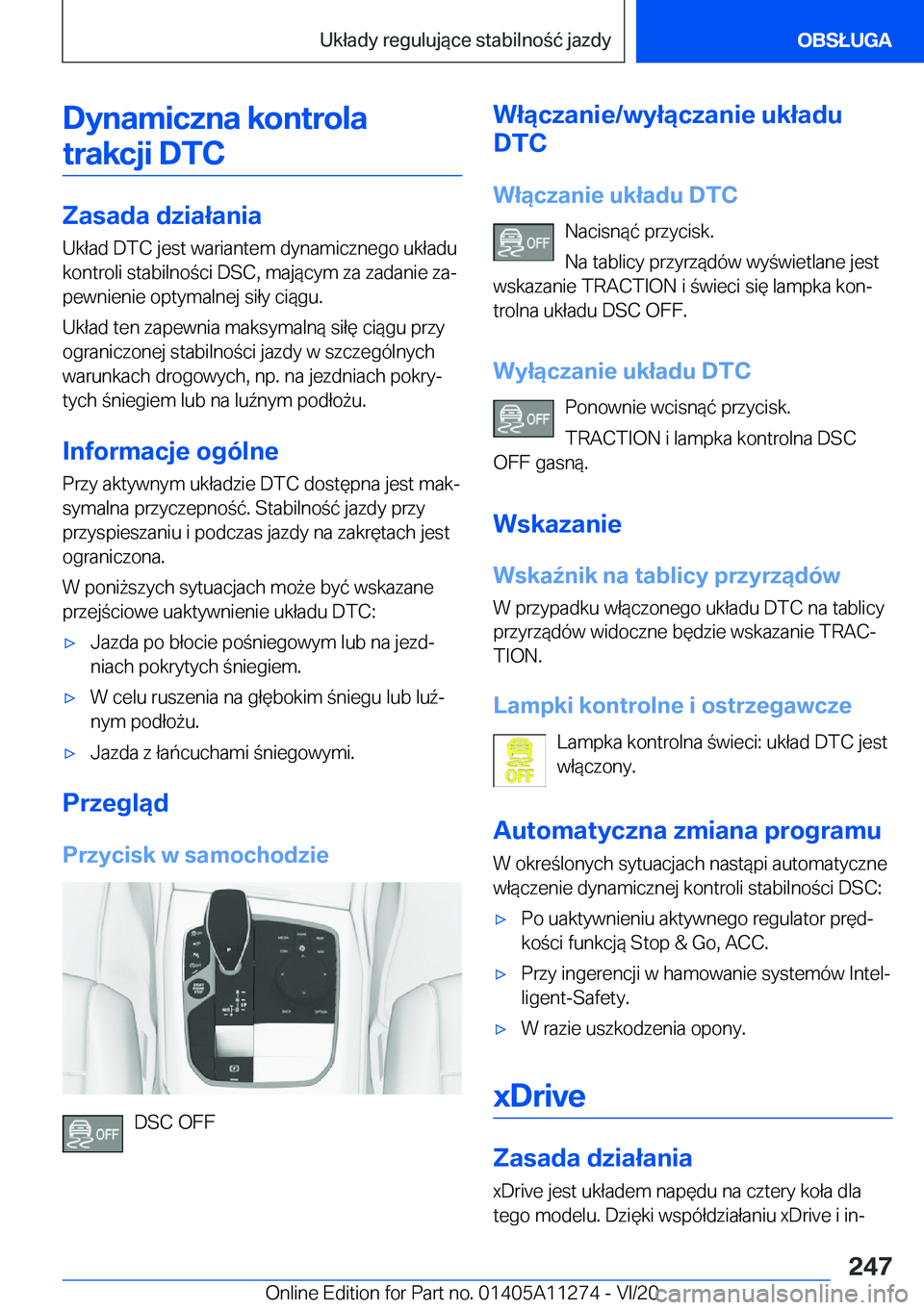 BMW 4 SERIES COUPE 2021  Instrukcja obsługi (in Polish) �D�y�n�a�m�i�c�z�n�a��k�o�n�t�r�o�l�a�t�r�a�k�c�j�i��D�T�C
�Z�a�s�a�d�a��d�z�i�a�ł�a�n�i�a
�U�k�ł�a�d��D�T�C��j�e�s�t��w�a�r�i�a�n�t�e�m��d�y�n�a�m�i�c�z�n�e�g�o��u�k�ł�a�d�u �k�o�n�t�r�o�l