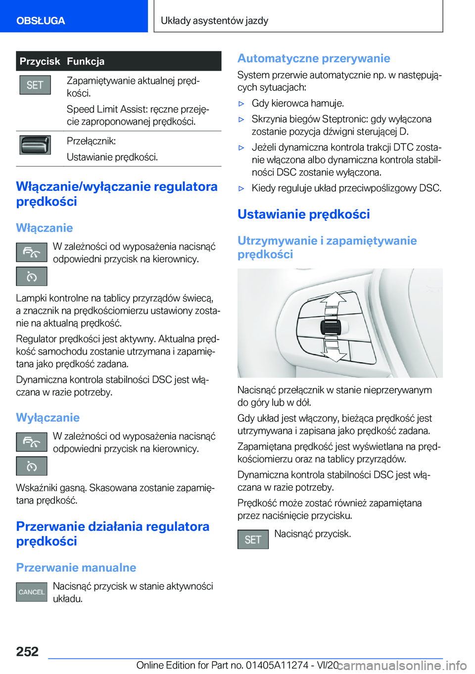 BMW 4 SERIES COUPE 2021  Instrukcja obsługi (in Polish) �P�r�z�y�c�i�s�k�F�u�n�k�c�j�a�Z�a�p�a�m�i�