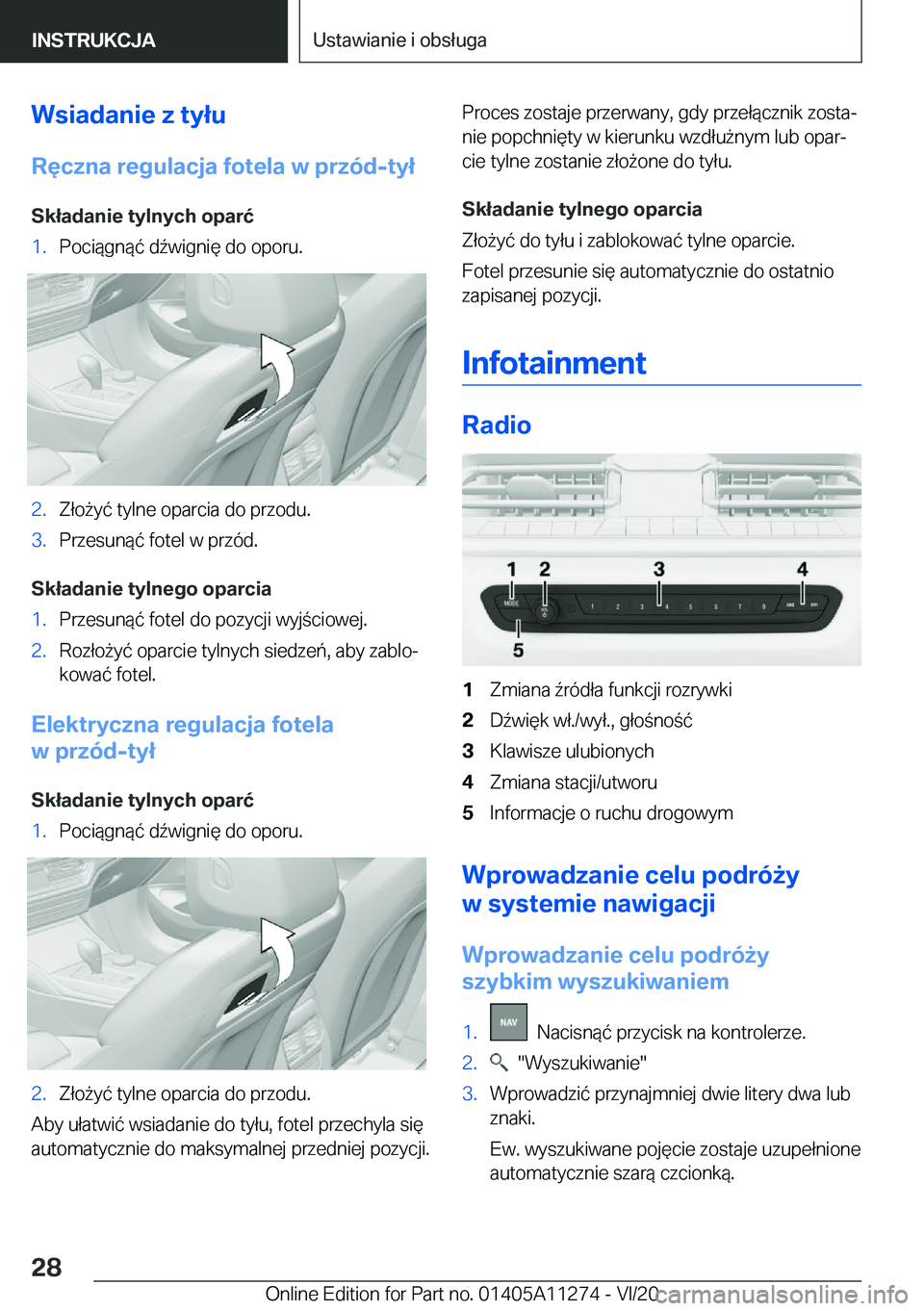 BMW 4 SERIES COUPE 2021  Instrukcja obsługi (in Polish) �W�s�i�a�d�a�n�i�e��z��t�y�ł�u
�R�
