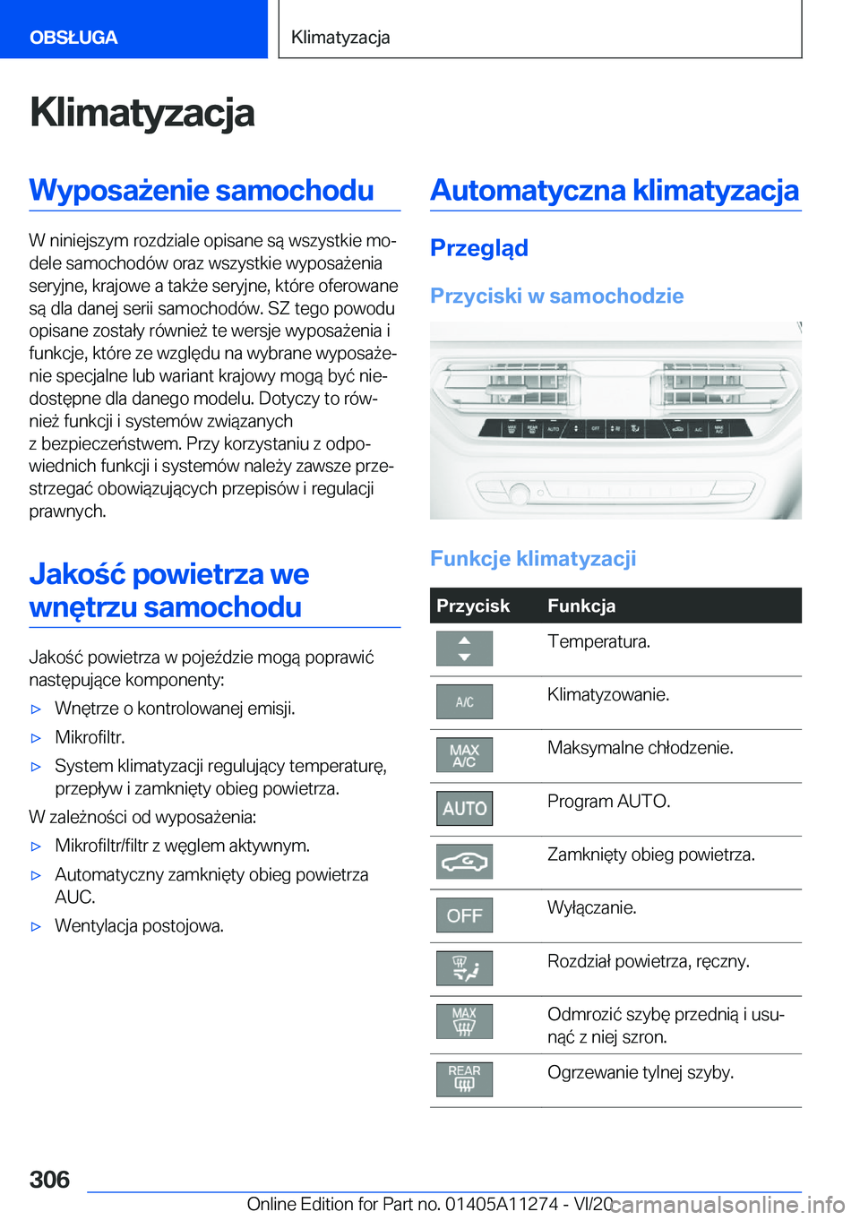 BMW 4 SERIES COUPE 2021  Instrukcja obsługi (in Polish) �K�l�i�m�a�t�y�z�a�c�j�a�W�y�p�o�s�a9�e�n�i�e��s�a�m�o�c�h�o�d�u
�W��n�i�n�i�e�j�s�z�y�m��r�o�z�d�z�i�a�l�e��o�p�i�s�a�n�e��s�