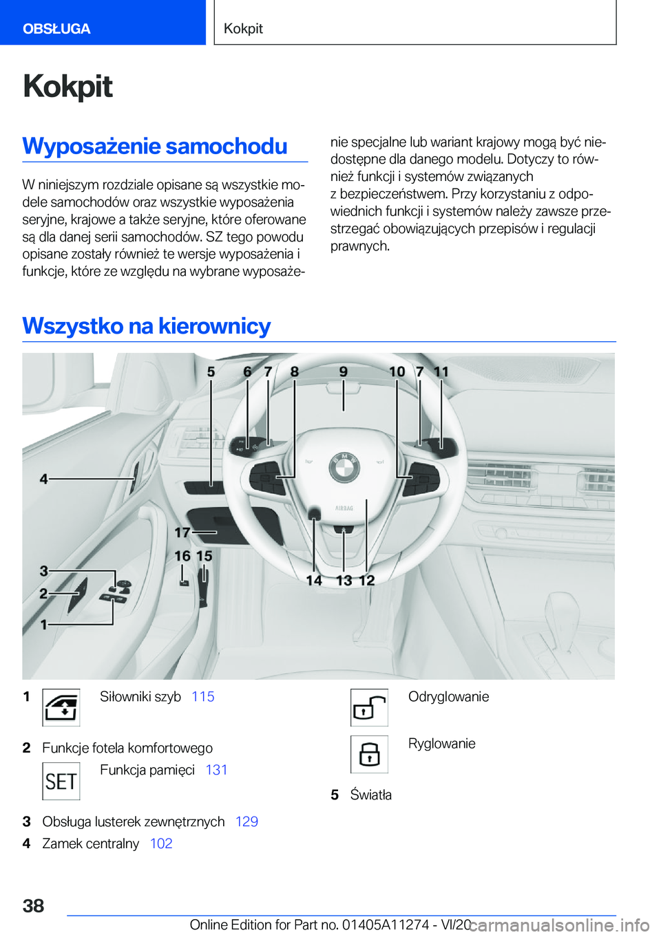 BMW 4 SERIES COUPE 2021  Instrukcja obsługi (in Polish) �K�o�k�p�i�t�W�y�p�o�s�a9�e�n�i�e��s�a�m�o�c�h�o�d�u
�W��n�i�n�i�e�j�s�z�y�m��r�o�z�d�z�i�a�l�e��o�p�i�s�a�n�e��s�