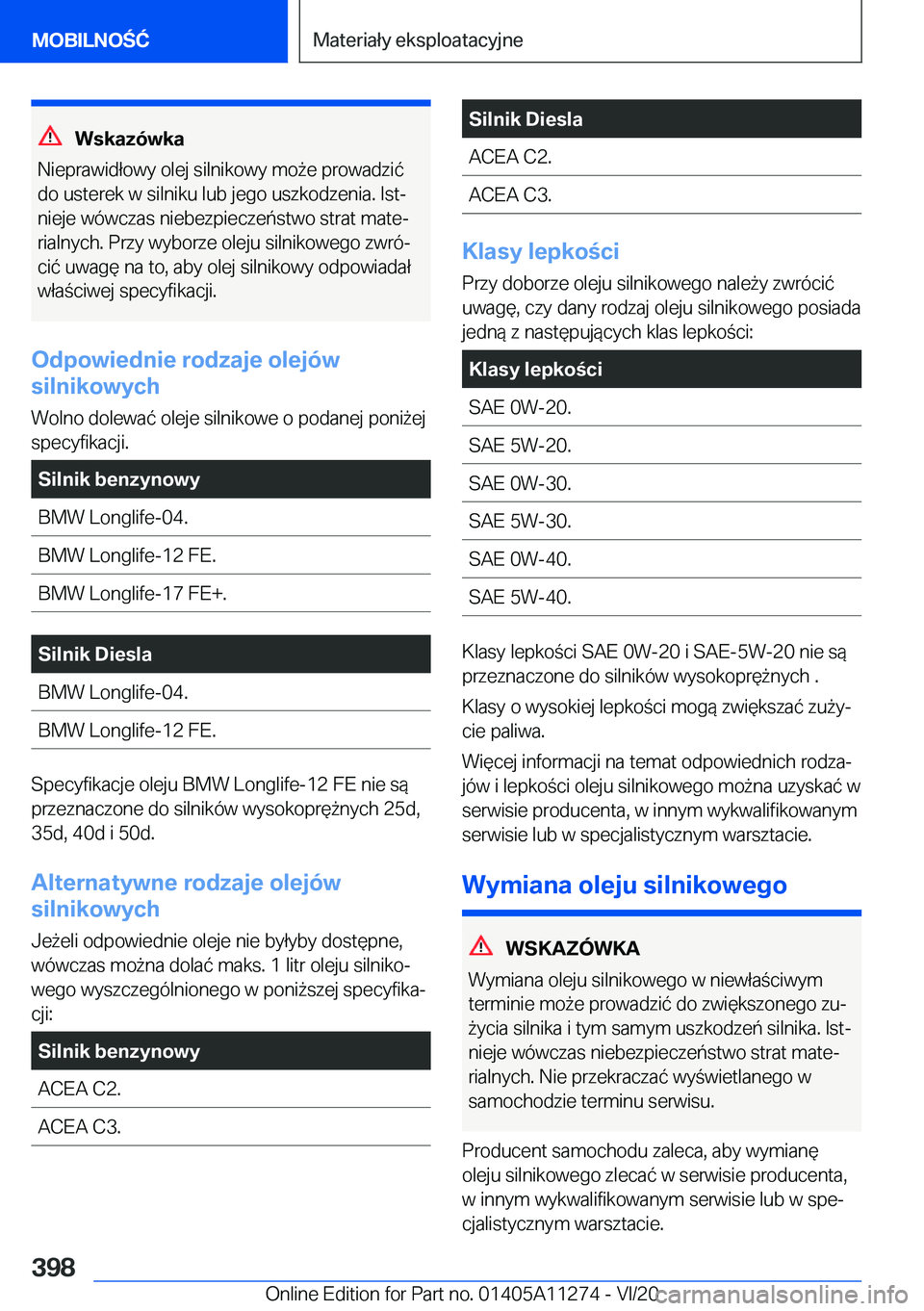 BMW 4 SERIES COUPE 2021  Instrukcja obsługi (in Polish) �W�s�k�a�z�