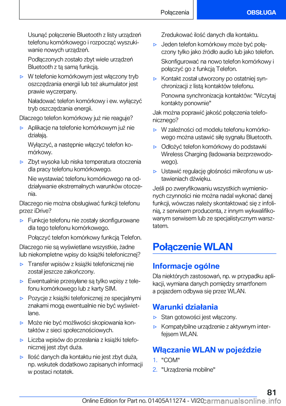 BMW 4 SERIES COUPE 2021  Instrukcja obsługi (in Polish) �U�s�u�n�