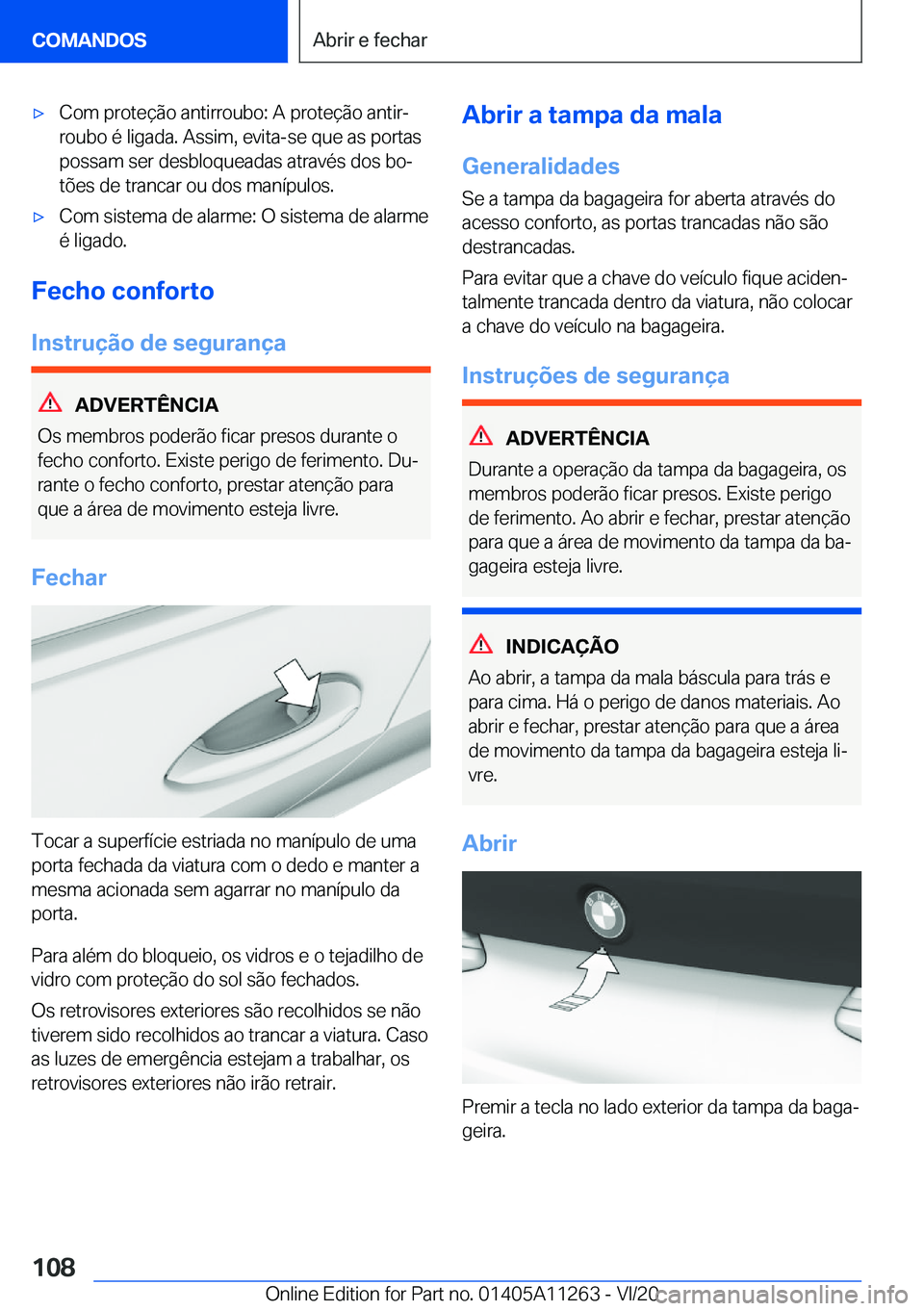 BMW 4 SERIES COUPE 2021  Manual do condutor (in Portuguese) 'x�C�o�m��p�r�o�t�e�