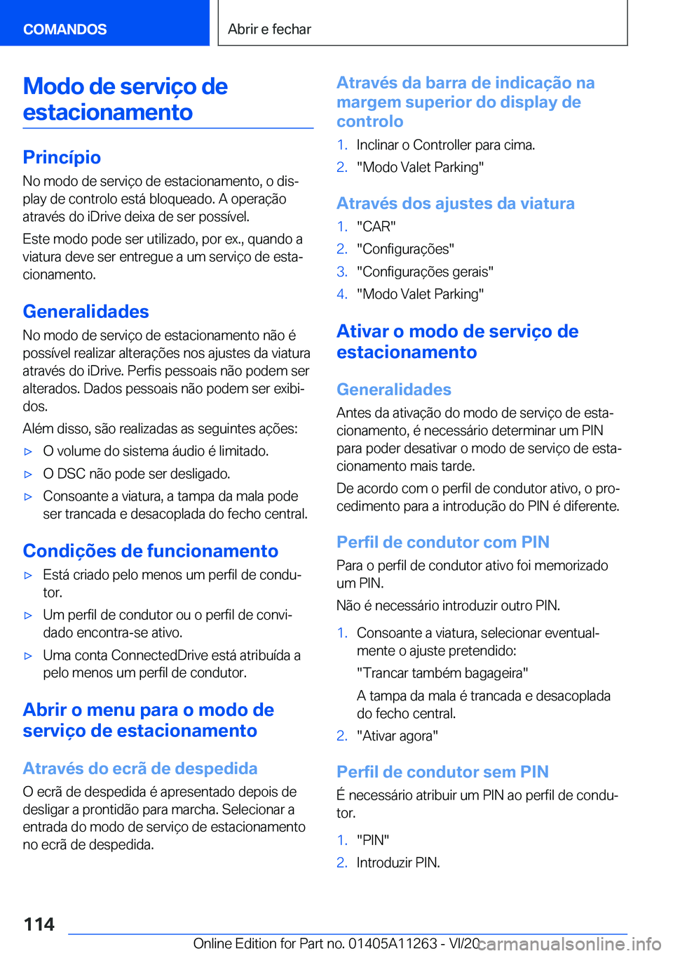 BMW 4 SERIES COUPE 2021  Manual do condutor (in Portuguese) �M�o�d�o��d�e��s�e�r�v�i�