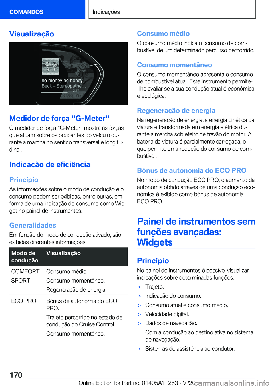 BMW 4 SERIES COUPE 2021  Manual do condutor (in Portuguese) �V�i�s�u�a�l�i�z�a�